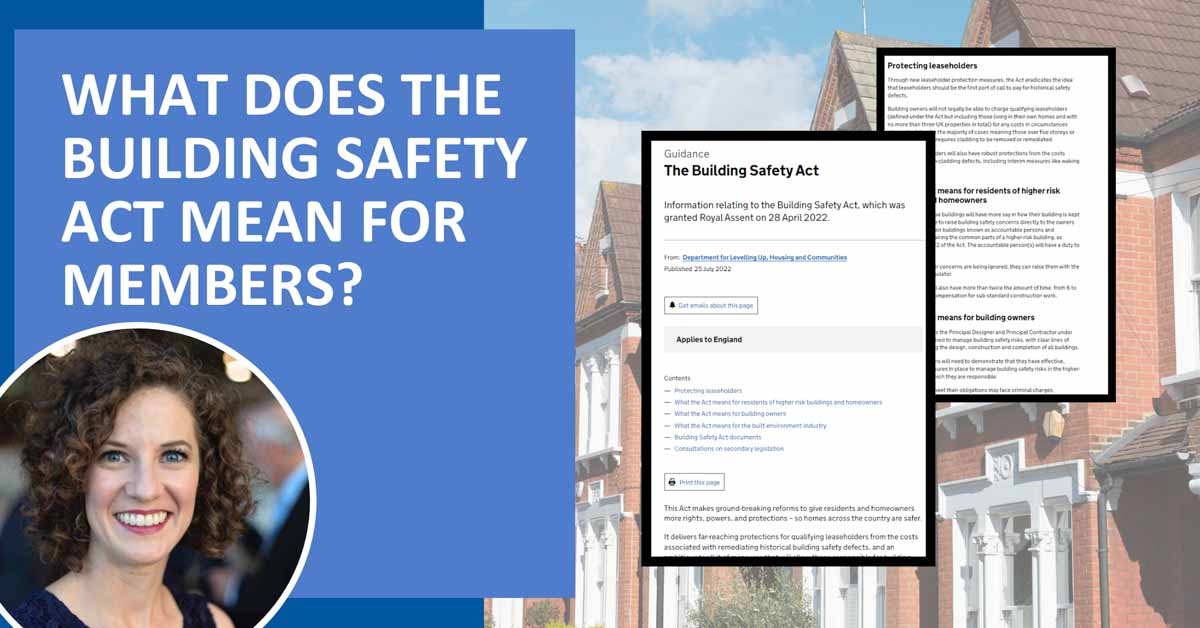 What does the Building Safety Act mean for members? 